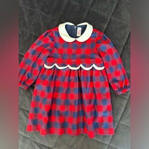 Red and Blue Checkered Kids Costume Dress